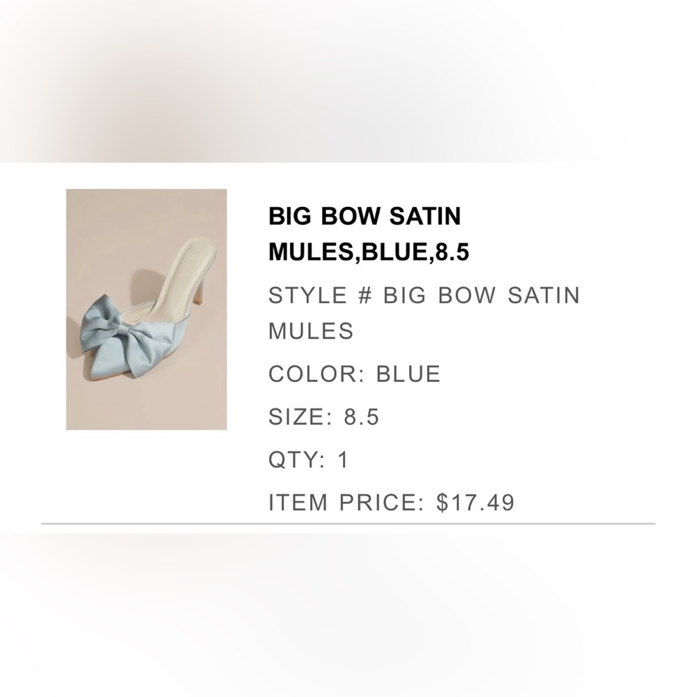 David's Bridal Satin Blue Bow Heels